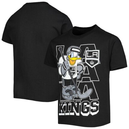 Youth Black Los Angeles Kings Disney Donald Duck Three-Peat T-Shirt, Boy's, Size: Youth XL