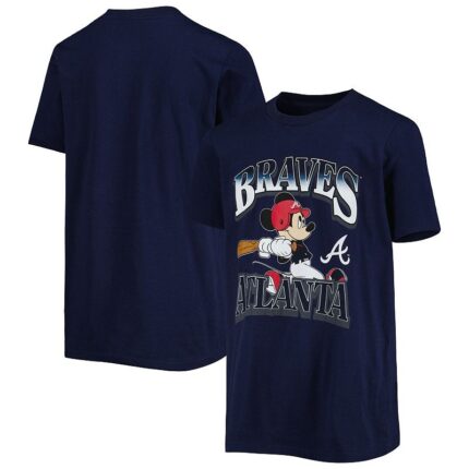 Youth Navy Atlanta Braves Disney Game Day T-Shirt, Boy's, Size: YTH Large, Blue