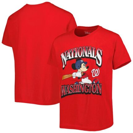 Youth Red Washington Nationals Disney Game Day T-Shirt, Boy's, Size: YTH Medium