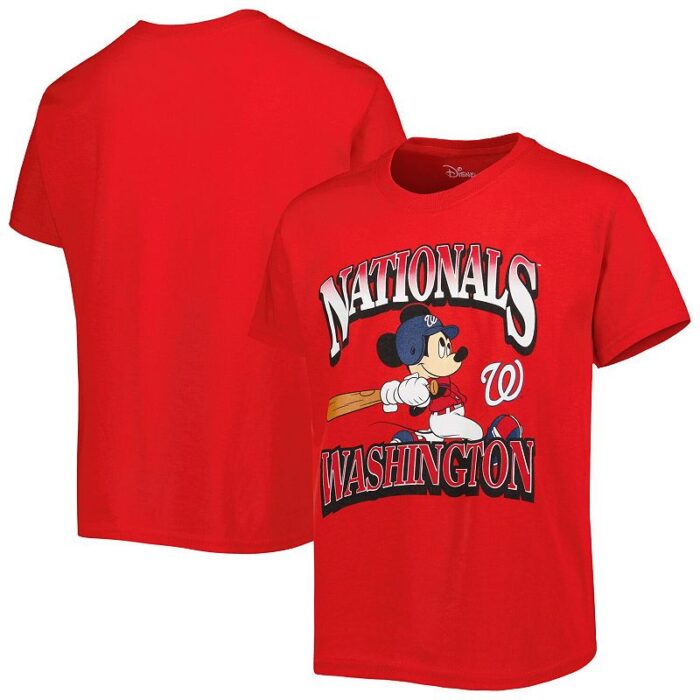 Youth Red Washington Nationals Disney Game Day T-Shirt, Boy's, Size: YTH Small