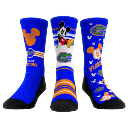 Youth Rock Em Socks Florida Gators Logo Disney Three-Pack Crew Socks