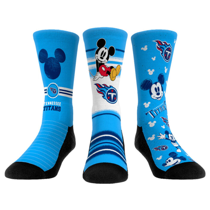 Youth Rock Em Socks Tennessee Titans Disney Three-Pack Crew Socks Set