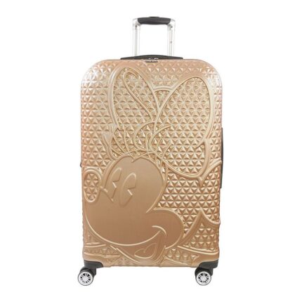 ful Disney's Minnie Mouse Textured Hardside Spinner Luggage, Lt Beige, 21 Carryon