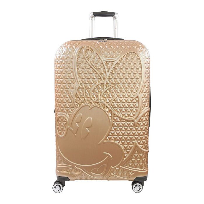 ful Disney's Minnie Mouse Textured Hardside Spinner Luggage, Lt Beige, 29 INCH