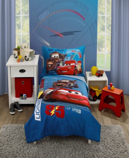 Disney Cars Piston Cup 4 Piece Toddler Bed Set Bedding