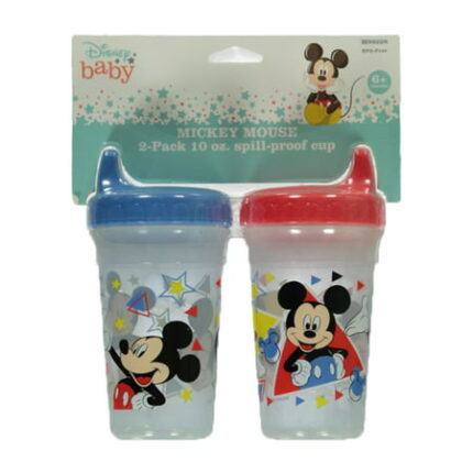 Disney Mickey Mouse Baby Boys 2-Pack 10 Oz. Spill-Proof Cup - black/red one size
