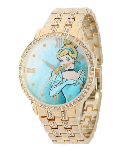 Disney Princess Cinderella Gold Alloy Watch With Glitz