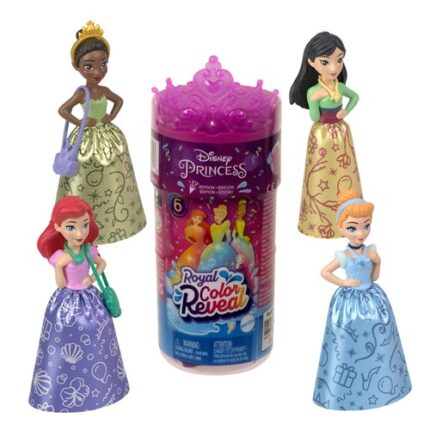 Disney Princess Royal Color Reveal Doll Case of 4