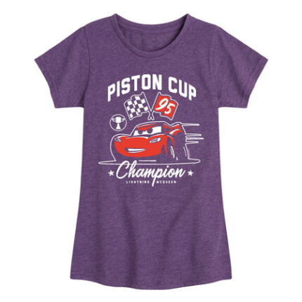 Disney s Cars - Piston Cup Champion McQueen - Toddler And Youth Girls Short Sleeve Graphic T-Shirt