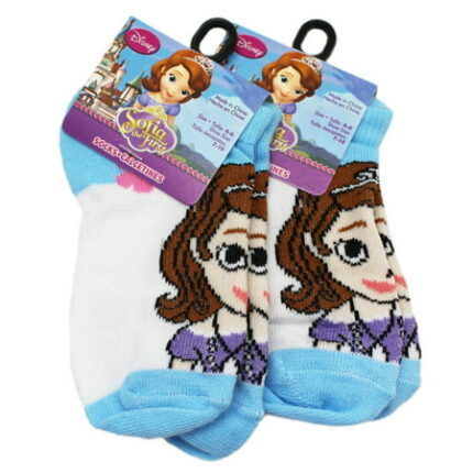 Disney s Light Blue/White Kids Socks (1 Pair Size 4-6)