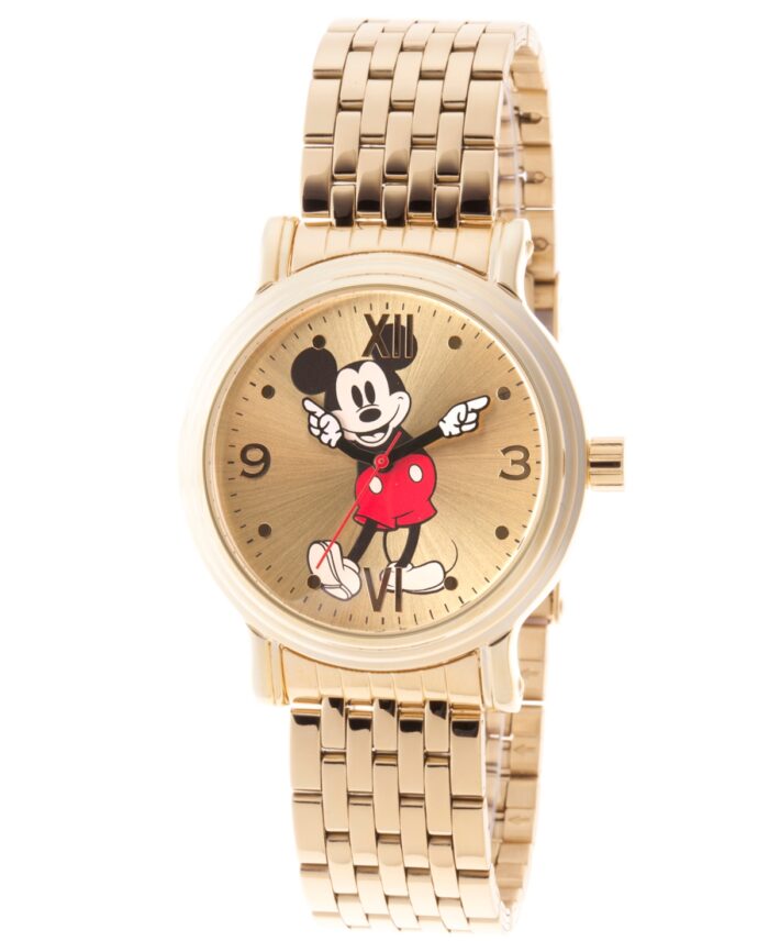 EwatchFactory Women's Disney Mickey Mouse Gold Bracelet Watch 38mm