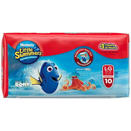 Huggies Little Swimmers Disposable Swimpants Large 32+ LB 10 Each (Pack of 12)