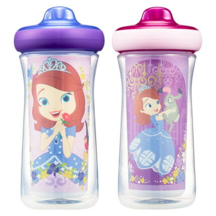 The First Years Disney Princess Sofia Insulated Hard Spout Sippy Cups With One Piece Lid 9 Oz 2 Pack